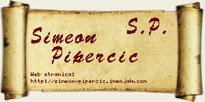 Simeon Piperčić vizit kartica